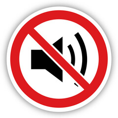 Panneau interdiction signalisation interdit rond rouge klaxon bruit sons - obrazy, fototapety, plakaty