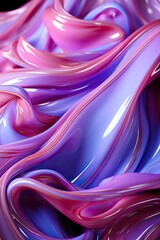 Obraz premium Colorful Fluid Flowing over an Abstract Background. Insane Reflections.