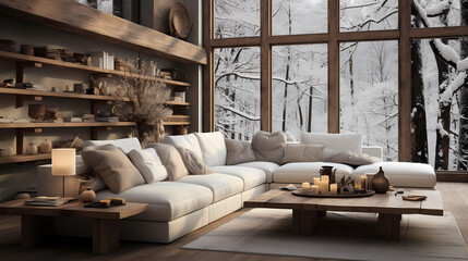 A modern and minimalist home interior design, apartment interior design, architecture, colorful design, minimalist, luxury, kitchen, living room