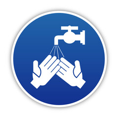 Panneau icones EPI lavage des mains