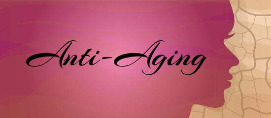 Elegant Anti-Aging Background Illustration with Skin texture