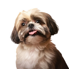 Male dog Shih Tzu in a photoshoot transparent background