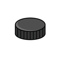 hockey ball puck icon cartoon style