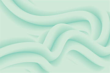 Abstract white fluid flow background with smooth line futuristic Geometric Textured intricate 3D wall Light wave beauty green 