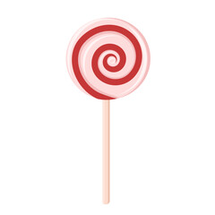 sweet candy lollipop cartoon style