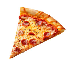 Delicious Pizza Slice with Isolated Background. Generative AI