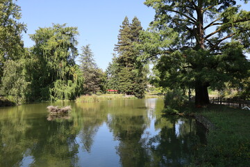 Fototapeta na wymiar Le parc Beaumont, parc public, ville de Pau, département des Pyrénées Atlantiques, France