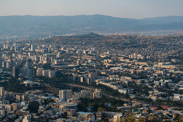 View to Tbilisi city from Mtatsminda hill