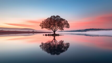 sunset on the lake