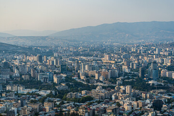 View to Tbilisi city from Mtatsminda hill