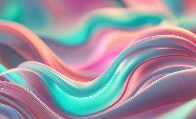 Vibrant pastel colored abstract smooth and sot wavy curvy lines background, banner design.
