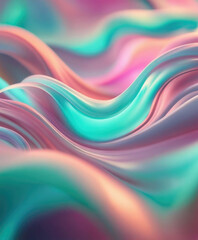 Vibrant pastel colored abstract smooth and sot wavy curvy lines background, banner design.