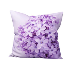 Cozy Toddler Lilac Pillow with Isolated Background. Generative AI
