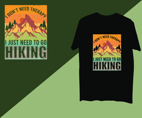 Adventure-Hiking-Camping-Mountain outdoor Vintage T-Shirt Design and Template for textile and apparel printing.