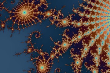 Beautiful zoom into the infinite mathematical mandelbrot set fractal.