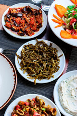 Fototapeta na wymiar appetizers food turkish food turkish kithen