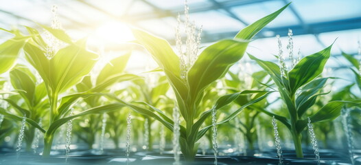 Naklejka premium plant research, high yielding. 