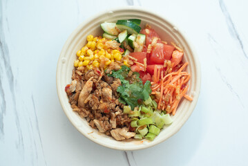 Sweet and sour chicken bowl 