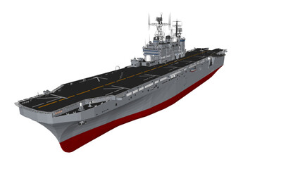 Detailed vector sketch of an aircraft carrier battle vehicle full of war weapons
