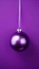 purple christmas tree bauble