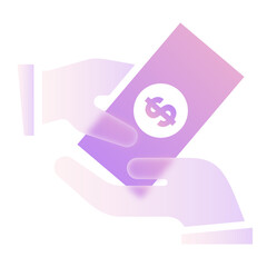 Transaction Money Glassmorphism UI Icon Sign and Symbol Design Illustrator Png Svg	