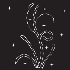 floral rhinestone design use everything and embroidery, glitter or foil fashion,with collar and hot fix any color rhinestone, design