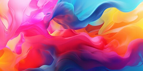 Colorful Liquid and Abstract Splashes Create a Vibrant and Dynamic Abstract Background