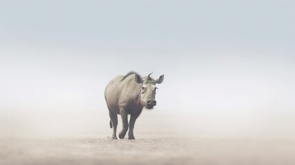 A minimalist photograph of an animal