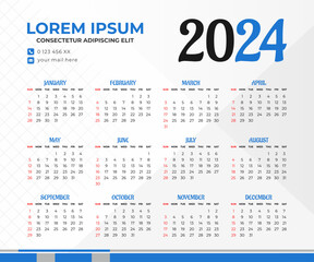 2024 calendar template