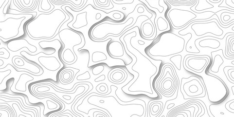 Topographic map. Geographic mountain relief. Abstract lines background paper texture Imitation of a geographical map shades .Topographic contour lines vector map seamless pattern vector illustration.