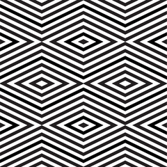 Seamless pattern with Seamless pattern with rhombus motifs in black and white. Vector illustration.