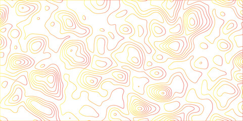 Abstract white background with yellow gradient Topographic line map pattern. Contour elevation topographic and textured Background Modern design with White background with topographic wavy patte.