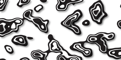 Abstract shapes liquid design Trendy minimal vector template for design black spots on white background for fibres and textile. Simple endless leather backdrop. Vector illustration.