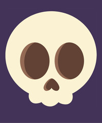 Flat Vector illustration skull