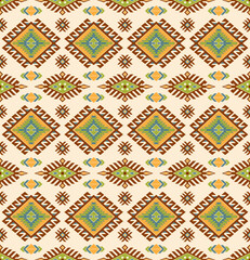 American Indians tribal texture, seamless pattern. Navajo ethnic style.