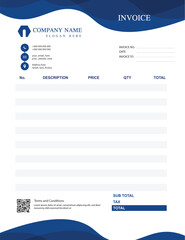corporate business stationery Invoice template.