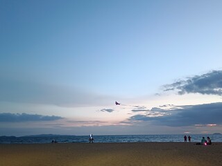 Fototapeta na wymiar The beach on Sun set