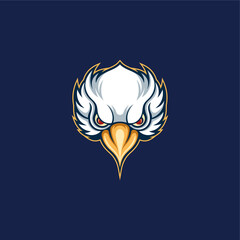 simple eagle head logo emblem
