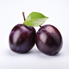 Obraz premium Plum fruit isolated on white background
