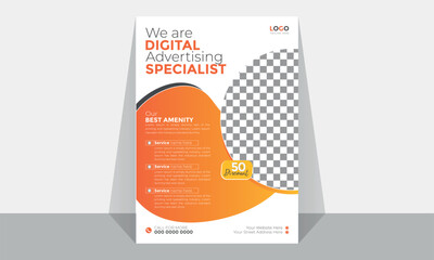 vector business flyer for digital marketing agency 