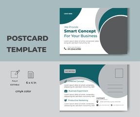 Modern corporate business marketing postcard template, Creative business EDDM postcard design	