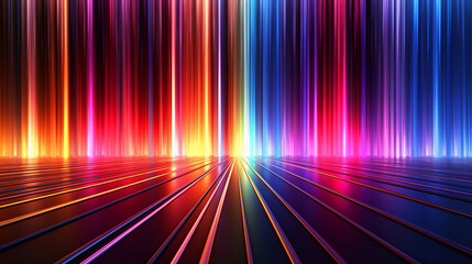 abstract background with a colorful spectrum. Bright neon rays and glowing lines.