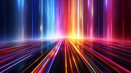 abstract background with a colorful spectrum. Bright neon rays and glowing lines.