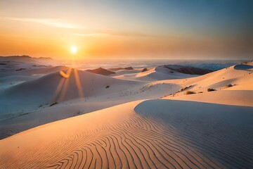 Fototapeta na wymiar desert sand dunes Generated Ai