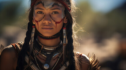 Beautiful Apache tribe woman
