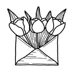 envelope and flower wedding