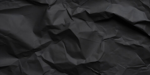 Black crumpled paper background