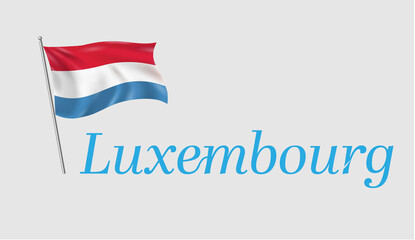 flag of the country Luxembourg