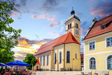 Fototapeta na wymiar Kirche, Marktoberdorf, Bayern, Deutschland 