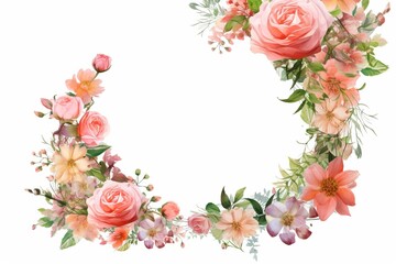 Free Bridal shower floral invitation design Generative AI - obrazy, fototapety, plakaty